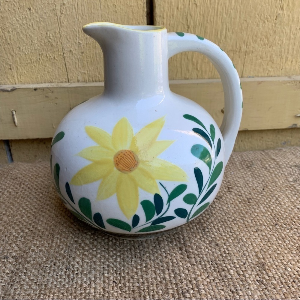 Vintage Hand Painted Nasco Water Pitcher Floral